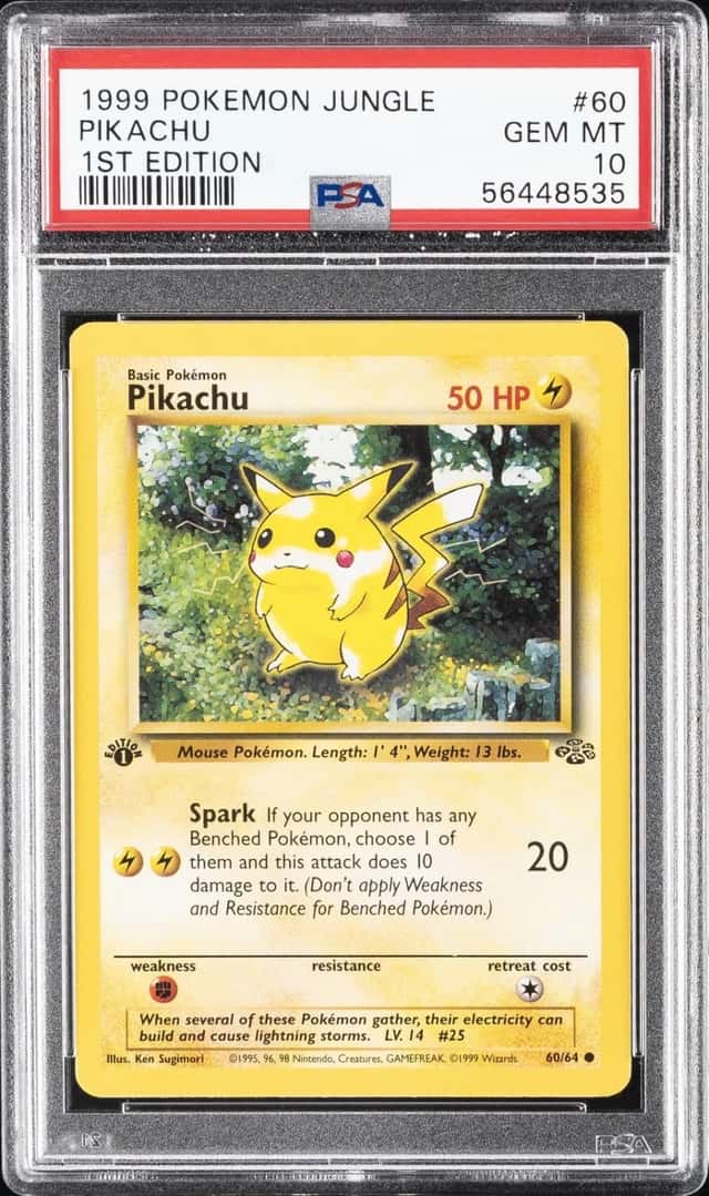 1999 POKEMON JUNGLE 1ST EDITION #60 PIKACHU PSA 10