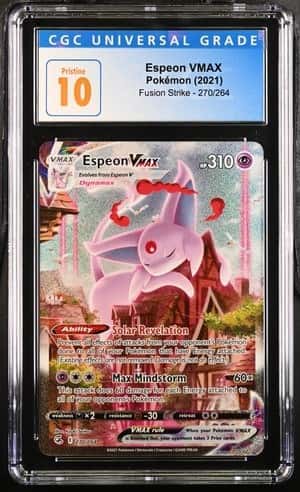 Pokemon Espeon Vmax Fusion Strike 270 Secret Rare Full Alt Art CGC 10 Pristine