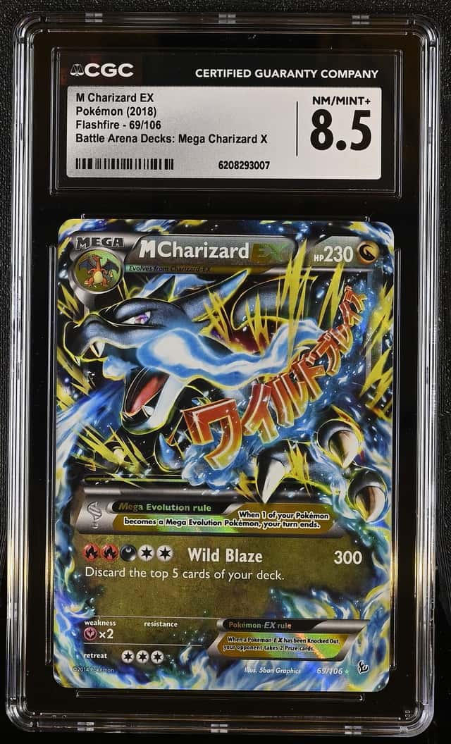 M CHARIZARD EX 2014 POKEMON FLASHFIRE 69/106 RARE HOLO EX CGC 8.5 Q7285