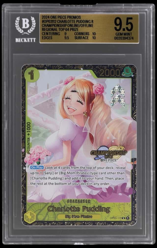 2022 One Piece Tournament Promos Regionals Top 64 Charlotte Pudding #OP03-112
