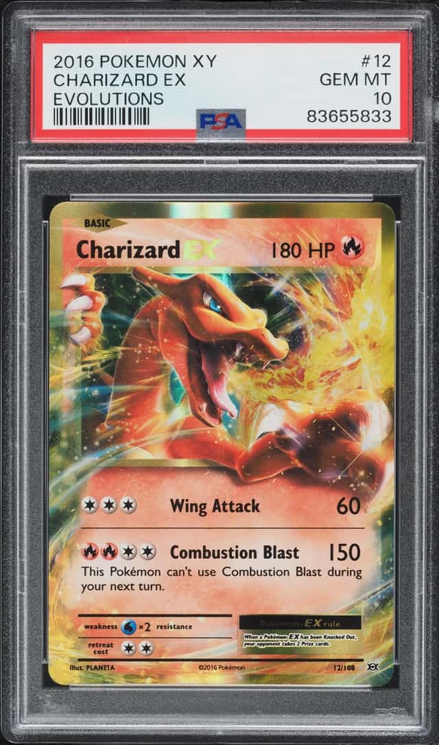 2016 Pokemon XY Evolutions Holo Charizard EX #12 PSA 10 GEM MINT
