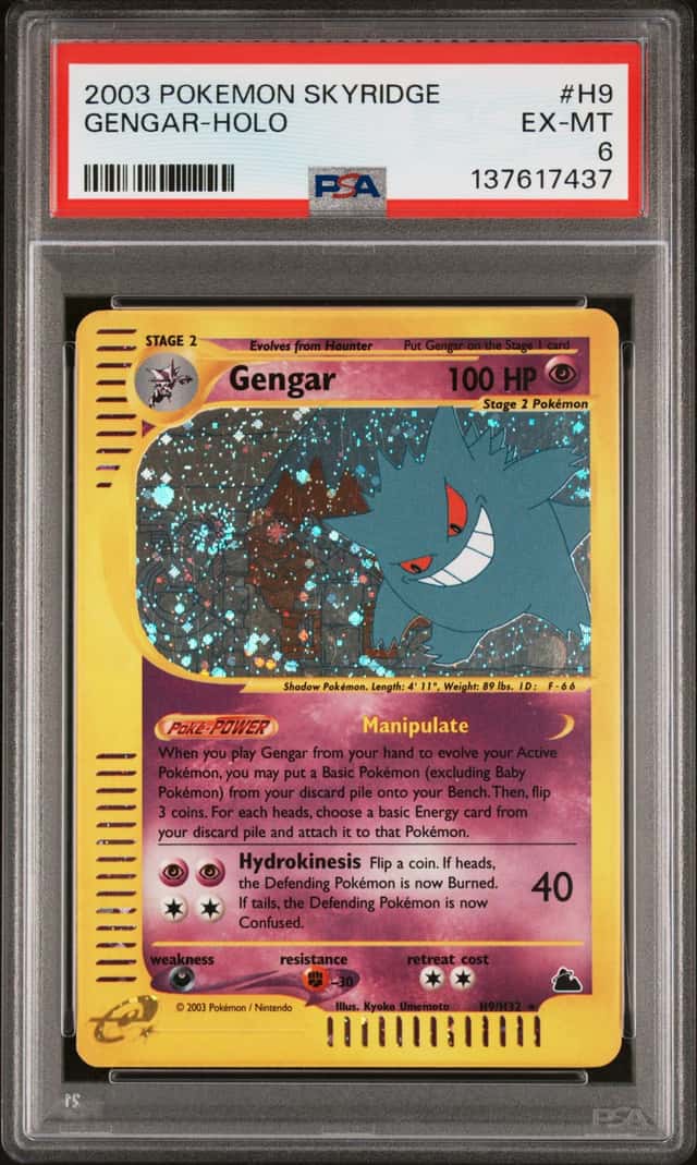 2003 Pokemon Skyridge #H9 Gengar Holo PSA 6 EX-MT
