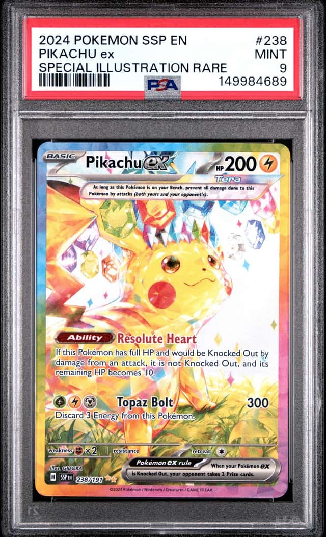 2024 Pokemon Surging Sparks 238 Pikachu ex PSA 9 149984689