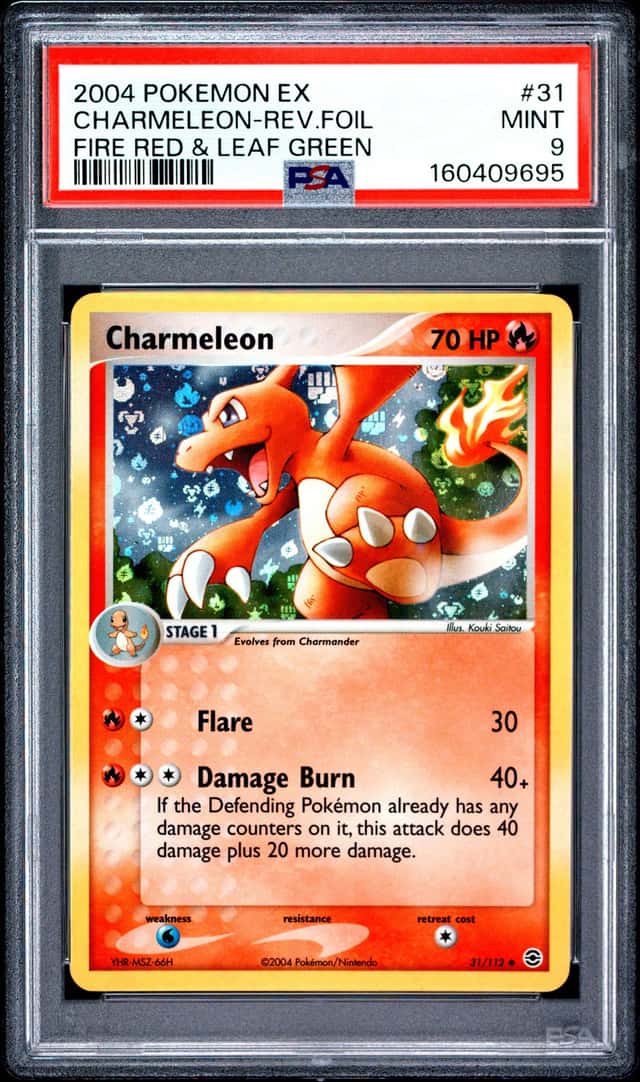 2004 Pokemon TCG Charmeleon EX FireRed & LeafGreen 31/112 Reverse Holo PSA 9