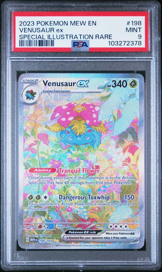 VENUSAUR EX 2023 POKEMON 151 198/165 SPECIAL ILLUSTRATION RARE PSA 9 Q7460