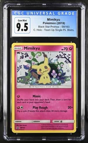 Pokemon Mimikyu SM163 Holo Black Star Promo Team Up Blister - CGC 9.5