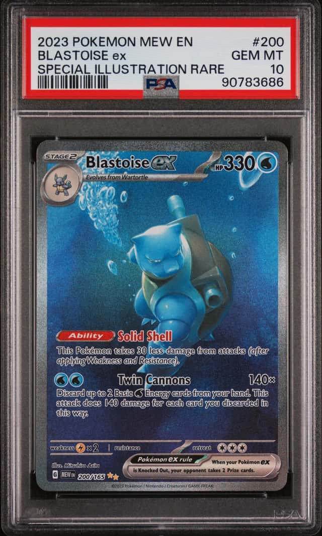 2023 Pokemon TCG Blastoise ex 200/165 SV 151 SIR Holo English PSA 10