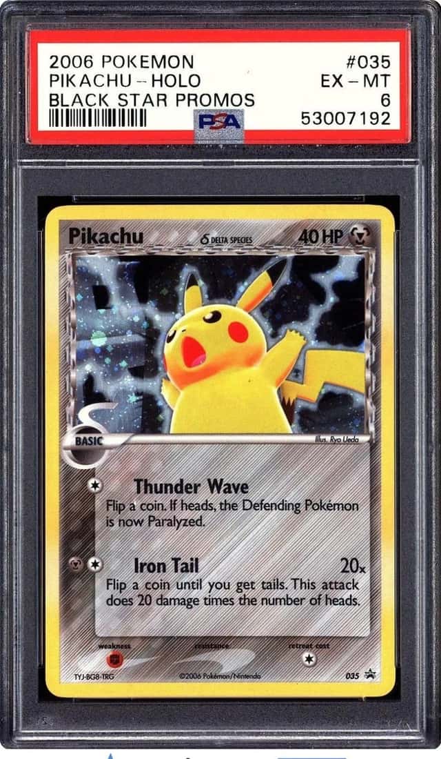Pokemon 2006 Pikachu 035 Delta Species Holo Black Star Promos PSA 6