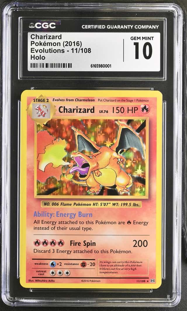 2016 POKEMON XY EVOLUTIONS CHARIZARD #11/08 HOLO RARE CGC 10 GEM MINT PSA
