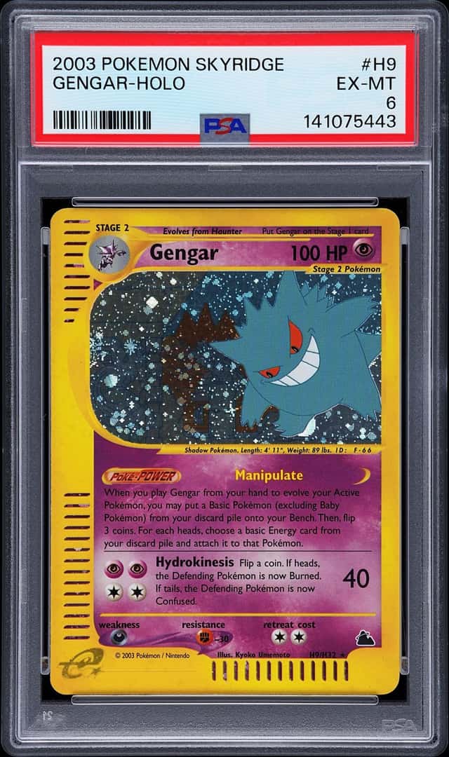 2003 Pokemon Skyridge Gengar Holo #H9/H32 PSA 6