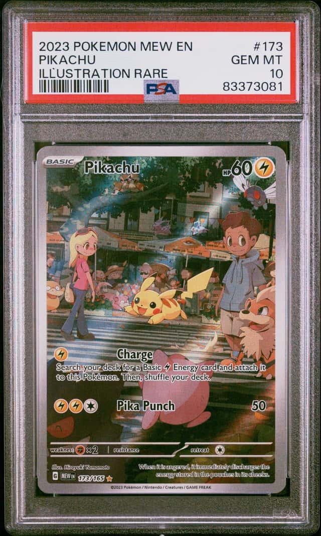 2023 POKEMON MEW EN-151 ILLUSTRATION RARE #173 PIKACHU PSA 10