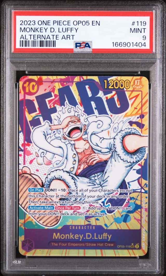 2023 ONE PIECE OP05-AWAKENING OF THE NEW ERA ALTERNATE ART MONKEY D. LUFFY PSA 9