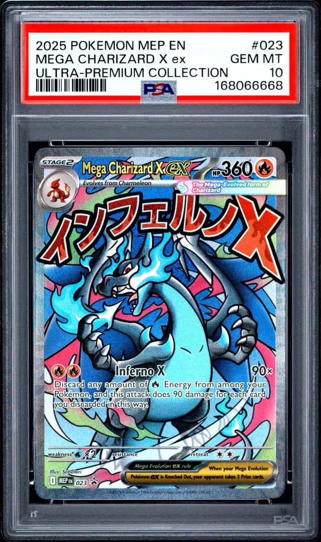 2025 POKEMON MEP EN-ME ULTRA-PREMIUM COLLECTION #023 MEGA CHARIZARD X EX PSA 10