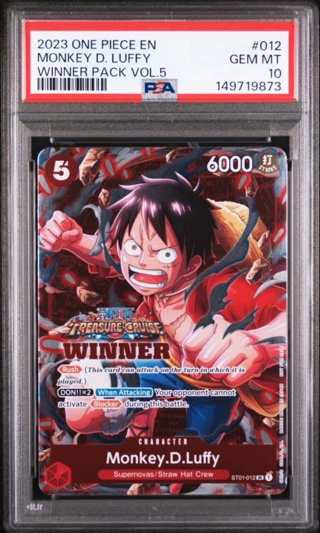 One Piece Monkey D Luffy Winner Volume 5 ST01-012 PSA 10 Gem Mint