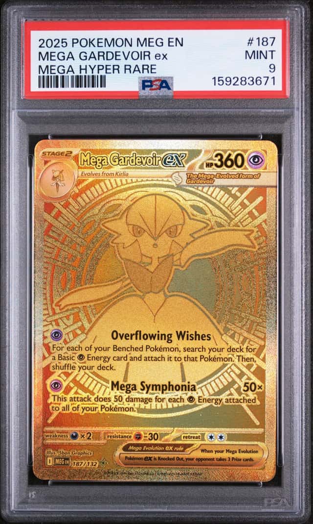 2025 Pokemon Mega Evolution Gardevoir ex Hyper Rare #187/132 PSA 9