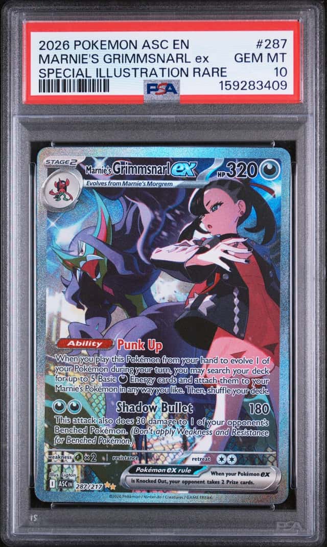 2026 Pokemon Marnie's Grimmsnarl ex Special Illustration Rare #287/217 PSA 10