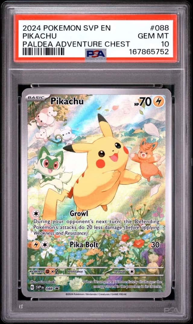 Pikachu Paldea Adventure Chest Pokemon Svp En-Sv Black Star Promo 088 NM PSA 10