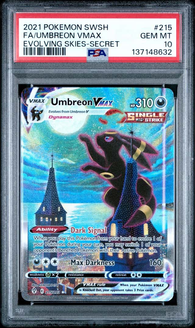 2021 Pokemon SWSH Evolving Skies Umbreon VMAX #215/203 PSA 10 GEM MINT