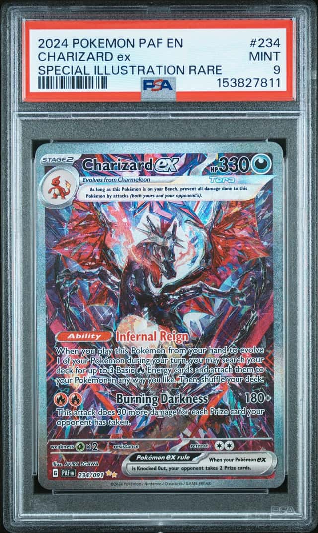 Pokemon 2024 Charizard ex 234/091 SV Paldean Fates SIR Holo PSA 9