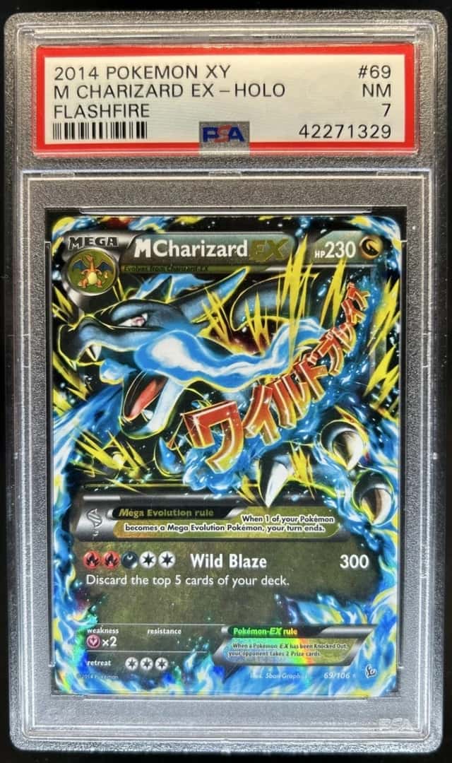 2014 Pokemon XY Flashfire Mega Charizard Holo #69 PSA 7