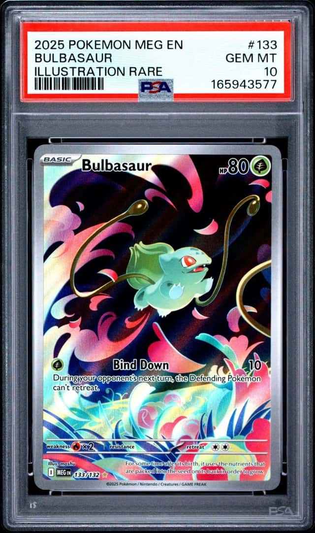 2025 POKEMON MEG EN-MEGA EVOLUTION ILLUSTRATION RARE #133 BULBASAUR PSA 10