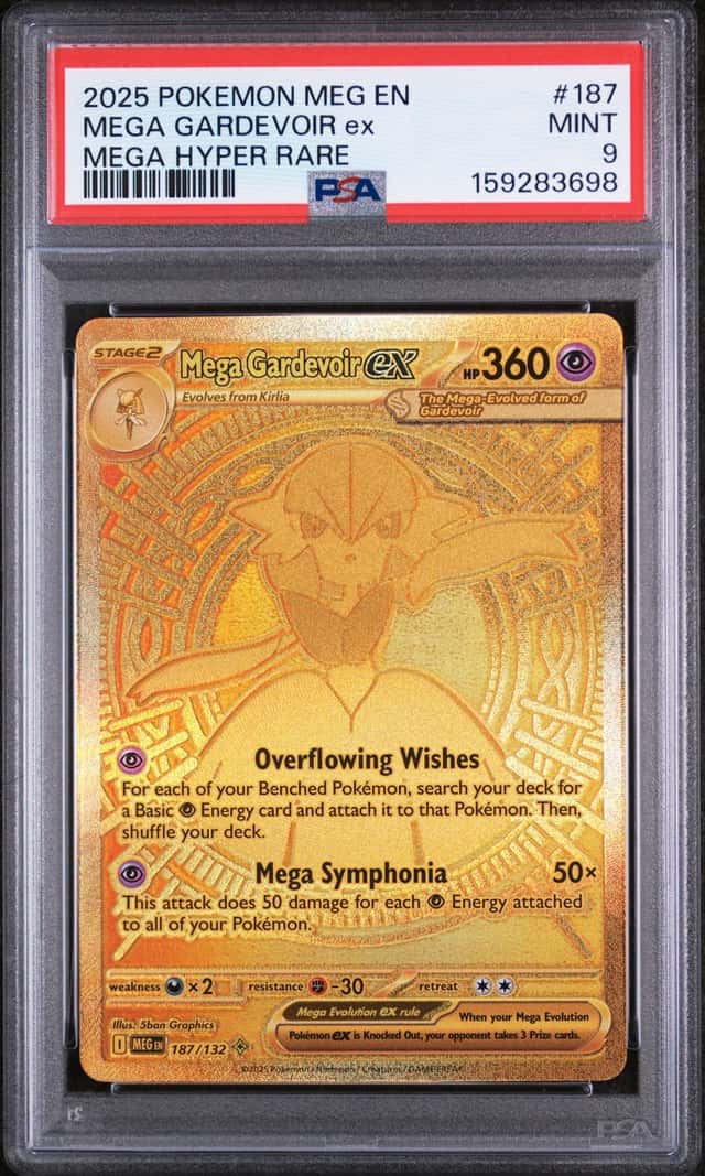 2025 Pokemon Mega Evolution Gardevoir ex Hyper Rare #187/132 PSA 9