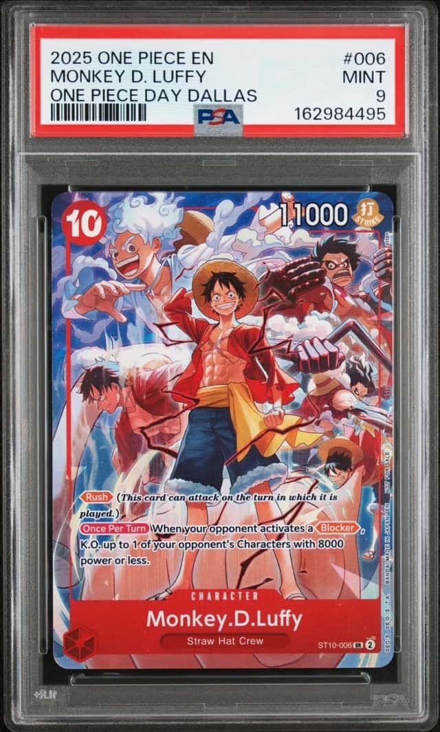 2025 ONE PIECE PROMOS ONE PIECE DAY DALLAS #006 MONKEY D. LUFFY PSA 9