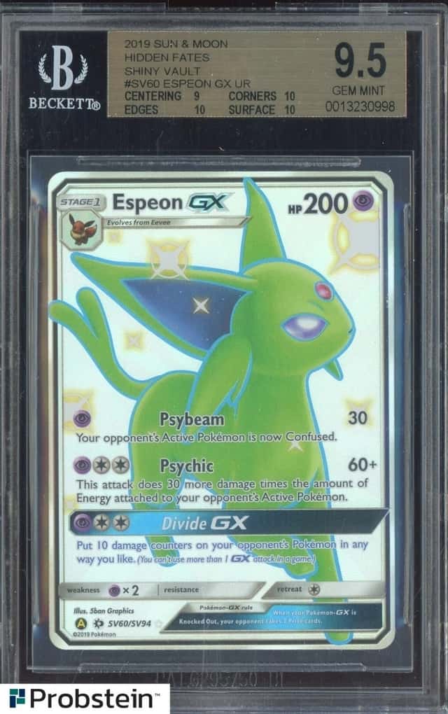 2019 Pokemon Sun & Moon Hidden Fates Shiny Vault #SV60 Espeon GX BGS 9.5