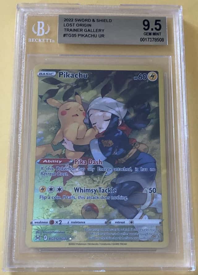 Pikachu TG05/TG30 Lost Origin Trainer Gallery Holo Ultra Rare Beckett 9.5