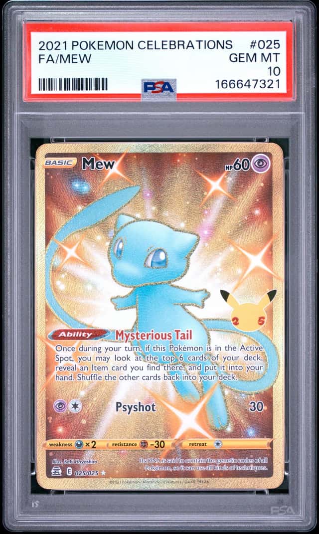PSA 10 - Mew Gold Full Art Holo - Celebrations - 2021 - 025/025 - Pokemon TCG