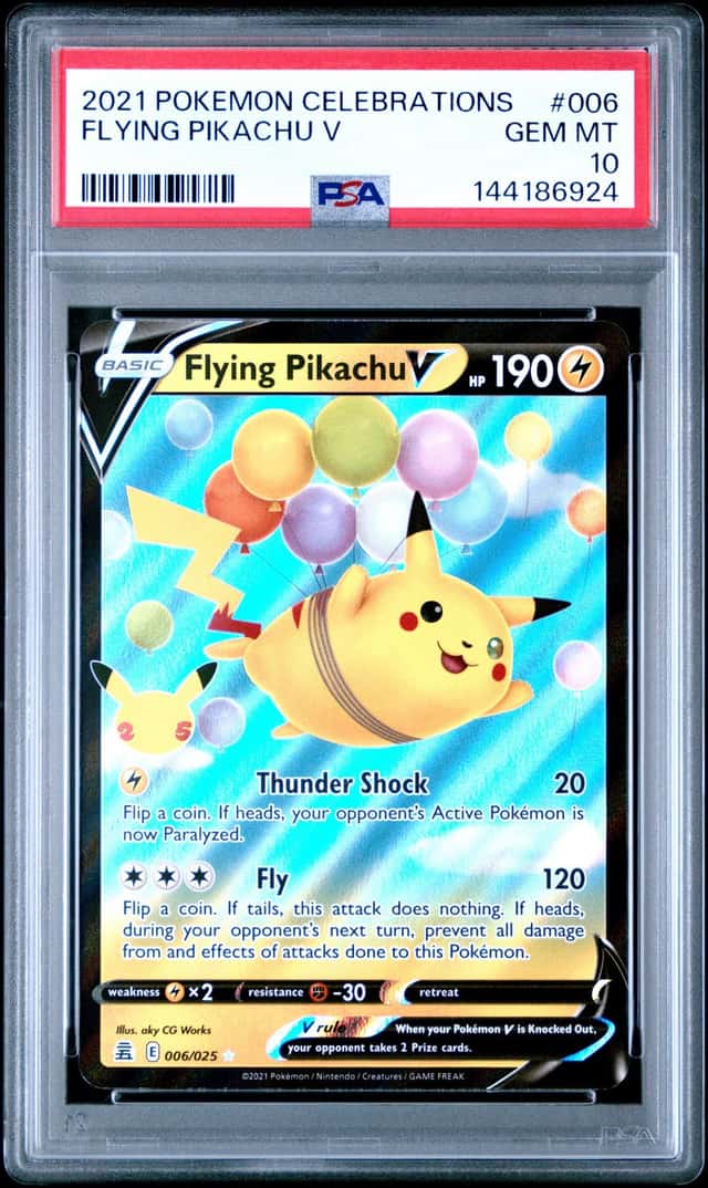 2021 Pokemon SWSH Celebrations Flying Pikachu V #006/025 PSA 10 GEM MINT