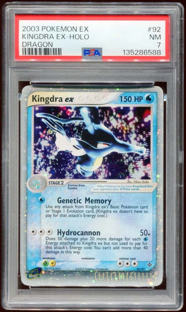 2003 POKEMON EX DRAGON KINGDRA EX #92/97 HOLO FOIL PSA 7