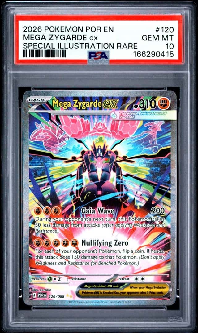 0415 Mega Zygarde ex 2026 Pokemon Perfect Order #120 SIR PSA 10