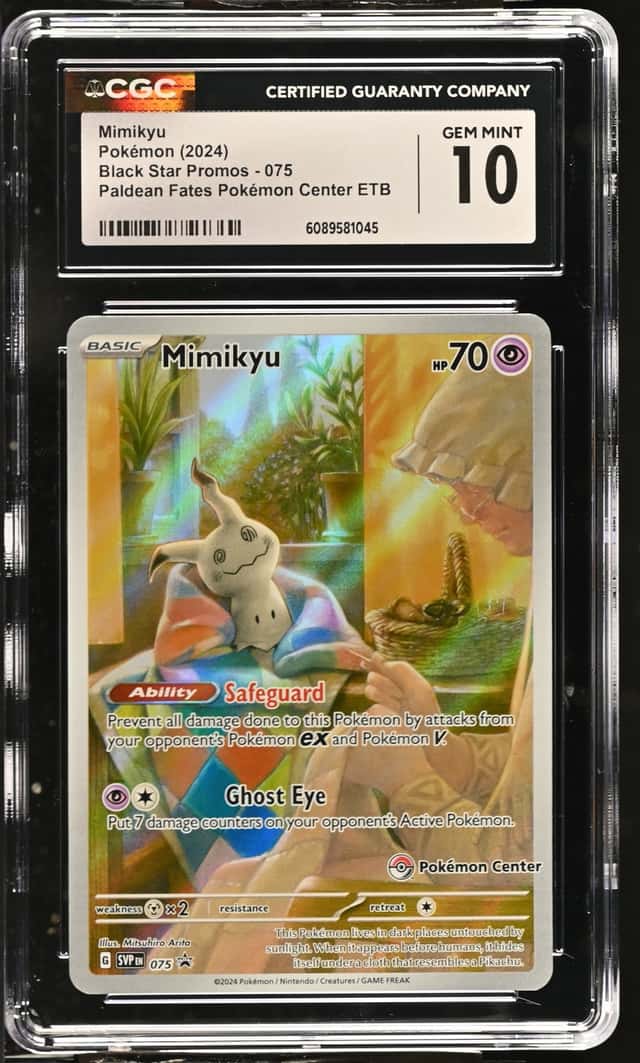 MIMIKYU 2024 POKEMON BLACK STAR PROMOS PALDEAN FATES #075 CGC 10 Q7285