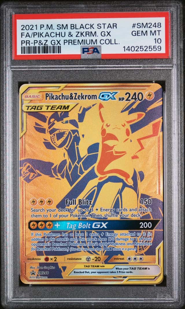 2021 Pokemon Sun and Moon Black Star Promo Premium Collection Pikachu/Zekrom Gx #SM248