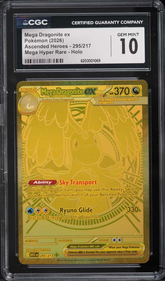 2026 Pokemon Mega Evolution Ascended Heroes MHR Mega Dragonite Ex #295 CGC 10 GEM MINT