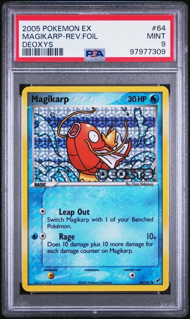 Pokemon Magikarp Reverse Holo EX Deoxys 64/107 PSA 9 Mint