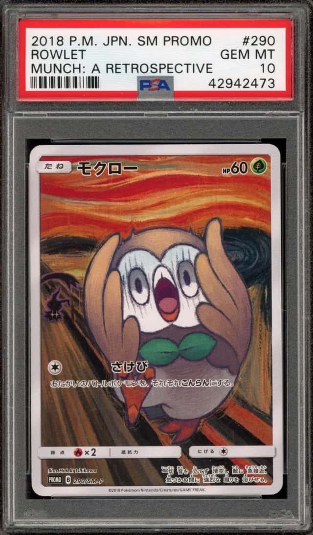 Pokemon Rowlet Scream Sm Promo 290/SM-P Munch: A Retrospective Japanese PSA 10