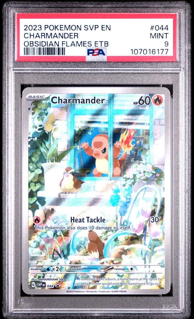 2023 Pokémon SVP EN Charmander Obsidian Flames ETB #044 PSA 9 MINT