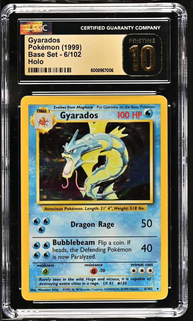 1999 Pokemon Base Set Holo Gyarados #6 CGC 10 PRISTINE