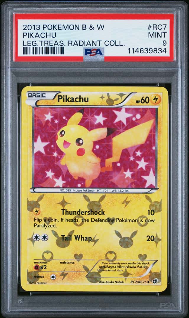 2013 Pokemon B & W Pikachu RC7/RC25 Legendary Treasures: Radiant Collection Holo
