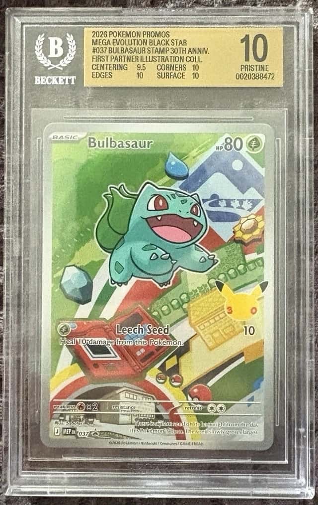 Bulbasaur 037 Pokemon Promos Mega Evolution Promo2026 BGS 10 Ships immediately