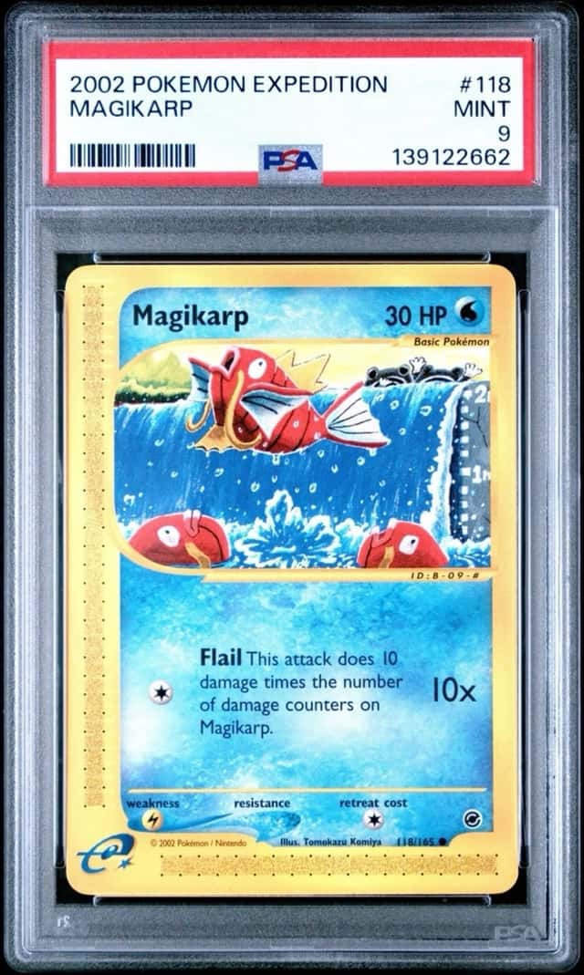 Magikarp 118/165 PSA 9 Mint Non-Holo Expedition Pokemon Card 🔥🔥