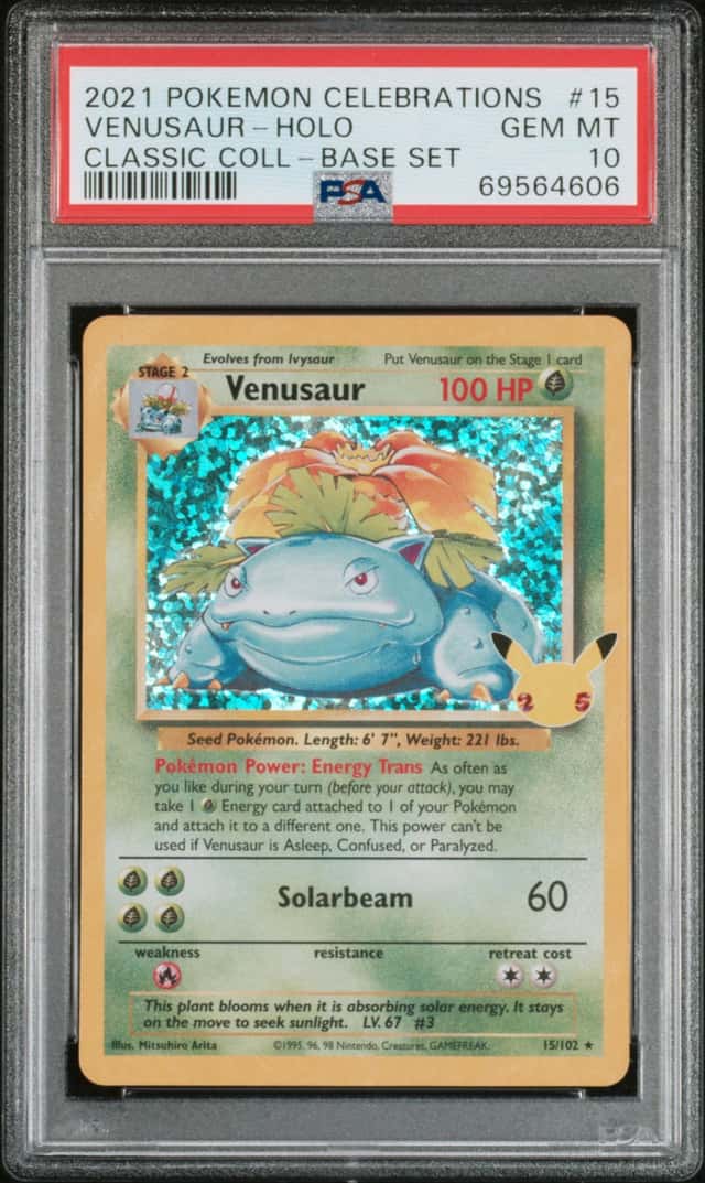 Pokemon Venusaur Holo Celebrations Classic Coll. 15 PSA 10 Gem Mint