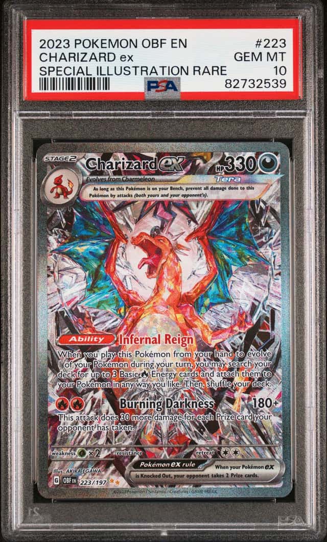 2023 Pokemon Obf EN-Obsidian Flames Charizard EX SIR PSA 10 #223