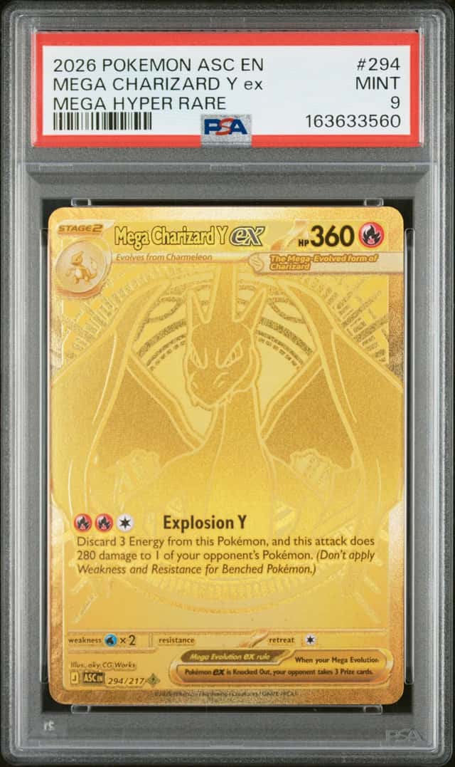 2026 Pokemon Ascended Heroes Mega Charizard Y ex Hyper Rare #294/217 PSA 9