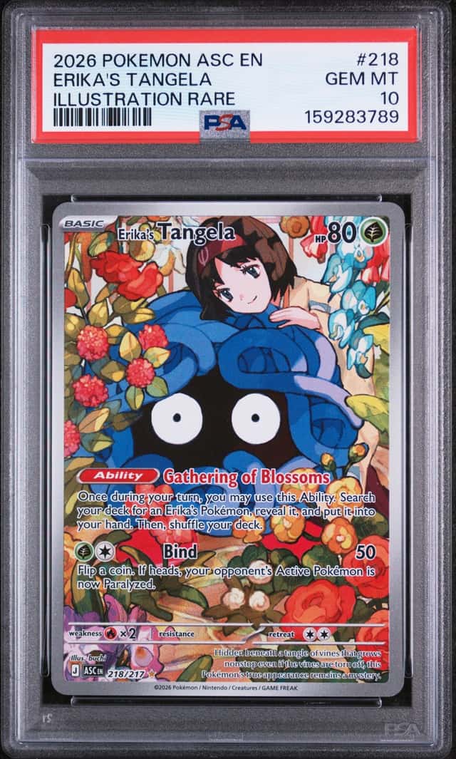 2026 Pokemon Ascended Heroes Erika's Tangela Illustration Rare #218/217 PSA 10