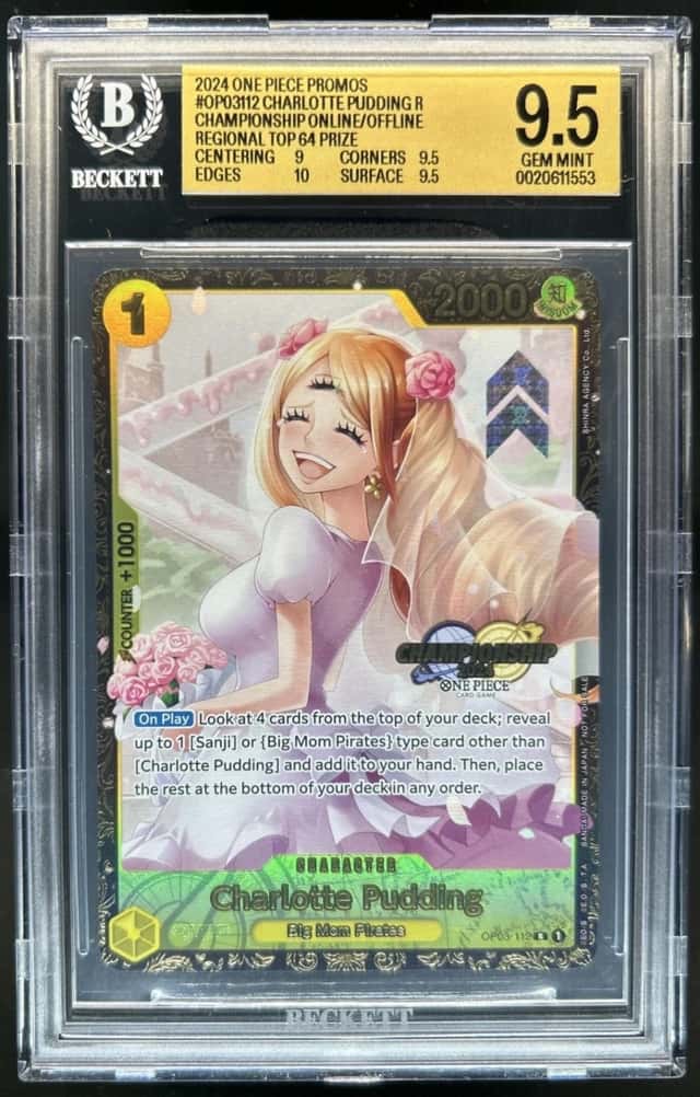 2024 One Piece Championship Regional Top 64 Charlotte Pudding #OP03-112 BGS 9.5