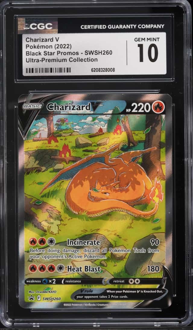 2022 Pokemon Sword & Shield Promo Ultra Premium Full Art Charizard V #SWSH260 CGC 10 GEM MINT