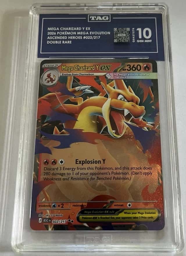 Pokémon TCG Mega Charizard Y EX Double Rare- Ascended Heroes, Near Mint